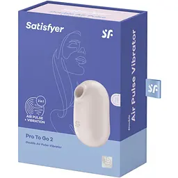 Вакуумний стимулятор із вібрацією Satisfyer Pro To Go 2 Beige - мініатюра 7