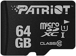 Карта пам'яті Patriot MicroSDHC 64GB UHS-I Class 10 LX (PSF64GMDC10)