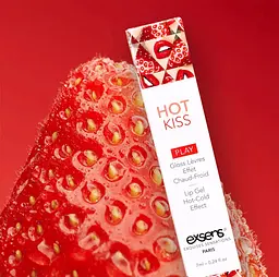 Стимулювальний блиск для губ EXSENS Strawberry Hot Kiss 7 мл (полуниця) - мініатюра 4