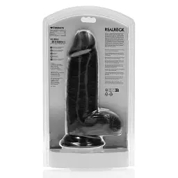Фалоімітатор RealRock Extra Thick 8”, 20.3 см (чорний) - мініатюра 8