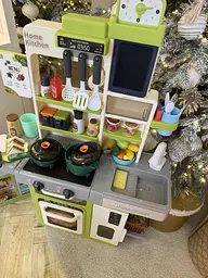 Велика дитяча ігрова кухня з підсвіткою та парою Кухонний ігровий набір з духовкою, плитою та аксесуарами 66 деталей - мініатюра 8