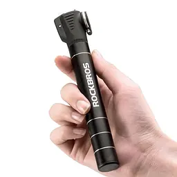 Насос для велосипеда високого тиску ручний Rockbros JG-1040BBK, велонасос 8 атмосфер, чорний (100238) - мініатюра 2