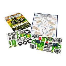 Дитячий дерев'яний 3D конструктор PuzzleOk Tурбо трактор Puz-00960, 71 деталь - мініатюра 3