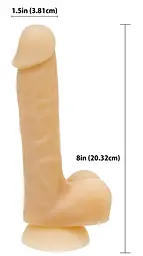 Реалістичний силіконовий фалоімітатор на присосці Addiction David 8 Bendable Silicone Dong, 15.2х3.8 см - мініатюра 2