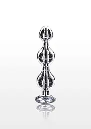 Анальний стимулятор Anal Play Diamond Star Beads M 11.7 см (сріблястий) - мініатюра 5