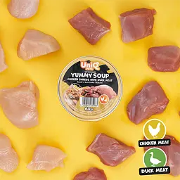 Суп для кішок UNIQ PETS CAT WET FOOD YUMMY SOUP з курячими шматочками та м'ясом качки, 60 г - мініатюра 5