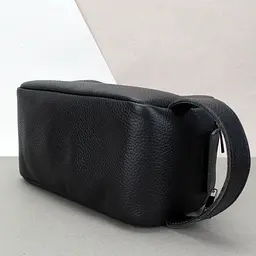Несесер чоловічий шкіряний HandyCover S434 чорний на блискавці - мініатюра 5