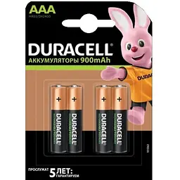 Акумулятор Duracell Recharge LSD Ni-MH AAA/HR03 900 mAh BL 4 шт. (DX2400)