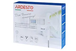 Ardesto Вентилятор підлоговий 40 см 45Вт опора кругла білий - мініатюра 6