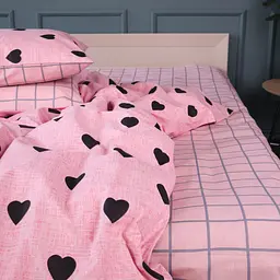 Простирадло MirSon бязь Hearts&Grid 110х160 см (2200011632827)