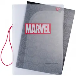 Зошит Yes Marvel Black А4 у пластиковій папці 48 аркушів у клітинку (764425) - мініатюра 2