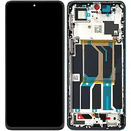 Дисплей OnePlus Nord 3 чорний, Amoled, PRC, з рамкою зеленого кольору, Misty Green