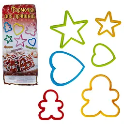 Набір з 6 форм вирубок для пряників та печива, Kitchette 83922