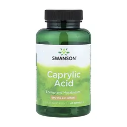 Вітамінно-мінеральний комплекс Swanson Каприлова кислота, 600 мг, Caprylic Acid, 60 гелевих капсул (SWV02096)