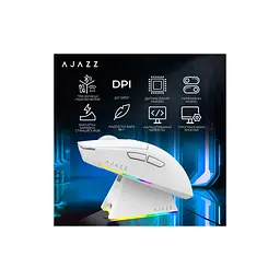 Мишка Ajazz AJ139 V2 MC Wireless/Bluetooth/USB White (AJ139-V2-MC-W) - мініатюра 12