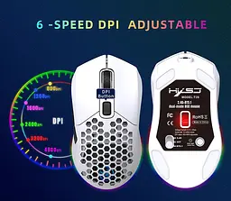 Миша бездротова HXSJ Т28 з акумулятором та RGB підсвічуванням 2,4G+Bluetooth White - мініатюра 3