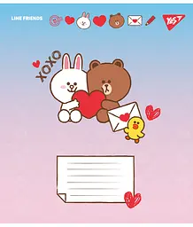 Набір зошитів Yes Line Friends. Love letter А5 в лінійку 12 аркушів 25 шт. (766948) - мініатюра 6