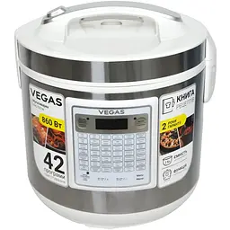 Універсальна мультиварка Vegas VMC-7007W 5 л 42 програми з антипригарним покриттям