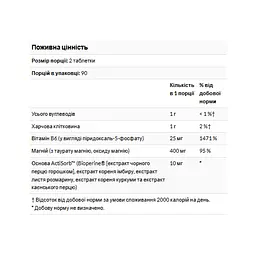 Магній Таурат, Magnesium Taurate 400mg - 180 tabs - мініатюра 2