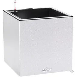 Вазон Lechuza Canto Stone 40 low LED кварцовий білий (13697)