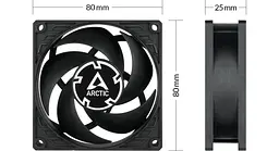 Вентилятор Arctic P8 Max Чорний (ACFAN00286A) - мініатюра 2