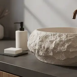 Умивальник Rea Mika накладний 50x38 см warm beige matt REA-U7347 - мініатюра 3