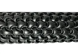 Масажний ролик EasyFit Plexus 45 см Чорний (EF-3341-3-Bk) - мініатюра 2
