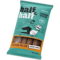 Ласощі для собак Half&Half у формі м'ясних паличок з куркою 100 г