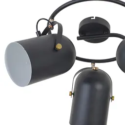 Світильник Brille стельовий спот поворотний HTL-209/3G E27 BK - мініатюра 2