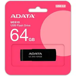 USB флеш накопичувач ADATA 64GB UC310 Black USB 3.0 (UC310-64G-RBK) - мініатюра 4