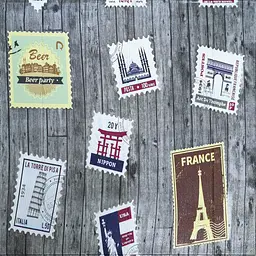 Самоклеюча панель 3D Sticker Wall 700х700х4мм Поштові марки 091 SW-00001152