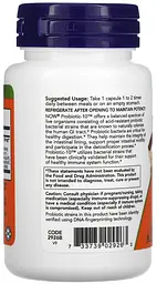 Пробіотик-10 (Probiotic), 25 млрд КУО, 50 вегетаріанських капсул NOW Foods - мініатюра 2