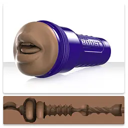 Мастурбатор-ротик Fleshlight Boost Blow Medium Dark Flesh, плаваючі кільця Turbo Tech - мініатюра 1