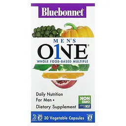 Мультівітаміни для чоловіків Bluebonnet Nutrition Men's One 30 веган капсул - мініатюра 2