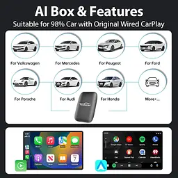 Бездротовий адаптер CarPlay та Android Auto 2024 Racodiary 3-в-1 для оригінальних дротових автомобілів CarPlay - мініатюра 7