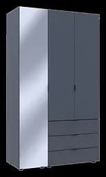 Шафа для одягу Doros Гелар Графіт 2ДСП/Дзеркало 116.5х49.5х203.4 (42002155) - мініатюра 5