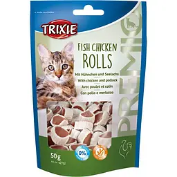 Ласощі Trixie Premio Fish Chicken Rolls для кішок роли з куркою та рибою 50 г (арт.42702)