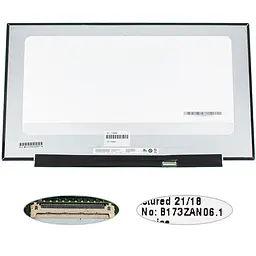 Матриця 17.3 B173ZAN06.1 (3840*2160 40pin(eDP IPS 120hz 500cd/m2 кольоропередача 100%) LED SLIM(без планок та вушок)