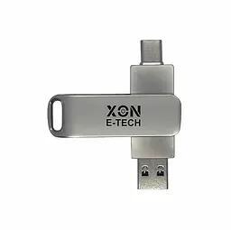 Флеш-накопичувач XON FlashDrive DuoConnect 128GB (USB 3.0 + USB Type-C) Сірий (FX3DR128MS 7621)