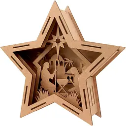 3D зірка-композиція Rosa Talent Сцена Різдва велика ДВП 33х10х32 см