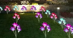 Садова сонячна LED лампа SuperLED у формі лілії - мініатюра 7