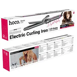Плойка для волосся Hoco HP43 Electric manual curling iron with digital display Gray - мініатюра 6