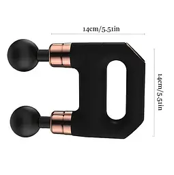 Ручний масажер для м'язів Massage Gun SL-821 4 пари насадок 25W Black (3_04805) - мініатюра 3