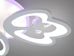Стельова LED люстра Diasha 8148/3WH LED 3color біла 60Вт пульт димер - мініатюра 5