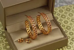 Сережки Xuping Jewelry оверлок 3,1 см золотисті