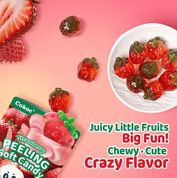 Желейні цукерки Cokoc Peeling Soft Candy Strawberry 75г - мініатюра 2