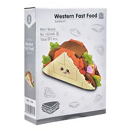 Конструктор дитячий Bambi Western fast food: Sandwich 1024A-3, пластик, 91 деталь