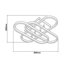 Світильник LED smart DIOR+пульт 90W 3000-5000K IP20 квадрат чорний + золото Violux ( 220915 ) - мініатюра 10