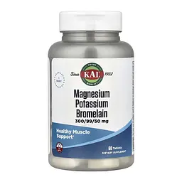 Магній KAL (Potassium Bromelain) - 60 таблеток, для травлення