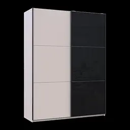 Шафа купе Doros G-Caiser Кашемір/Чорний 1 ДСП/1 скло 3 частини 180х60х240 (42005323) - мініатюра 5